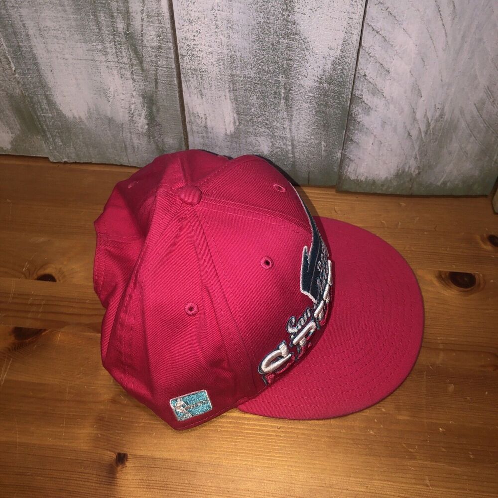 San Antonio Spurs New Era Hardwood Classics 9Fifty Pink Snapback Cap Flat Bill - Picture 6 of 10